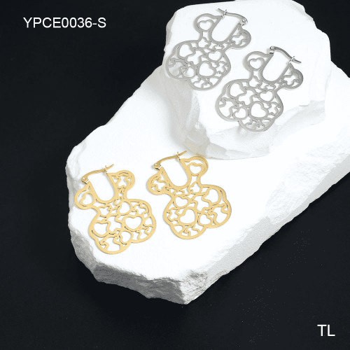 Stainless Steel Tou*s Earrings-SN240103-YPCE0036-S-15.3