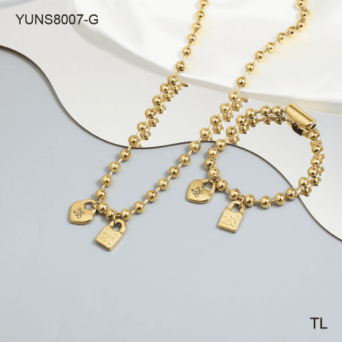 Stainless Steel Uno de * 50 Jewelry Set-SN240103-YUNS8007-G-25.6