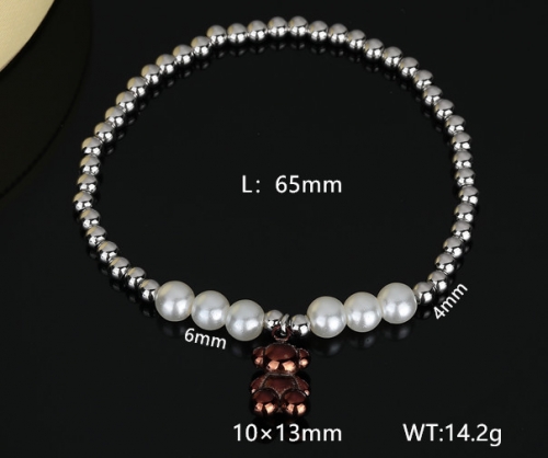 Stainless Steel Tou*s Bracelet-DY240112-SL-185S-200-14