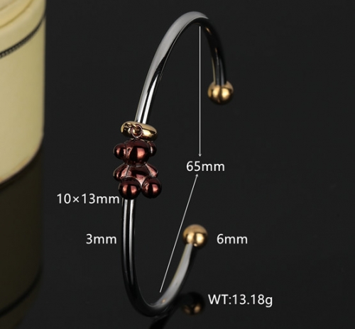 Stainless Steel Tou*s Bangle-DY240112-SL-189S-243-17