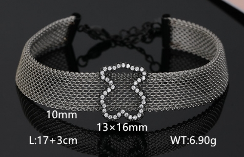 Stainless Steel Tou*s Bracelet-DY240112-SL-180SB-229-16