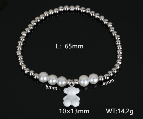 Stainless Steel Tou*s Bracelet-DY240112-SL-182S-200-14