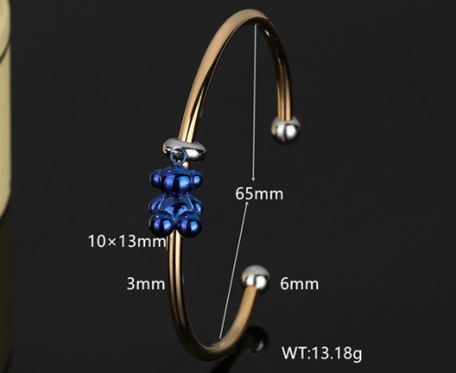 Stainless Steel Tou*s Bangle-DY240112-SL-188G-271-19