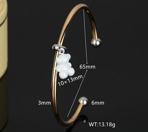 Stainless Steel Tou*s Bangle-DY240112-SL-186G-271-19