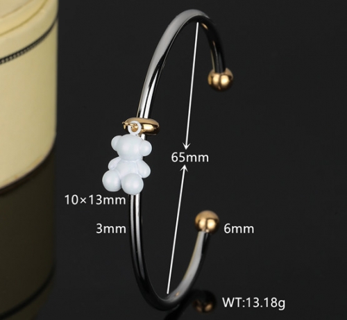 Stainless Steel Tou*s Bangle-DY240112-SL-186S-243-17