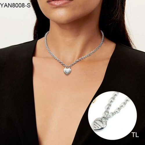 Stainless Steel Brand Necklace-SN240116-YAN8008-S-14.1