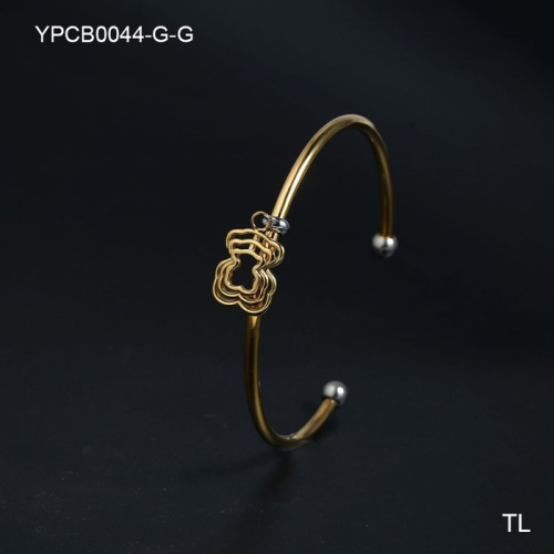 Stainless Steel Tou*s Bangle-SN240116-YPCB0044-G-G-16.5
