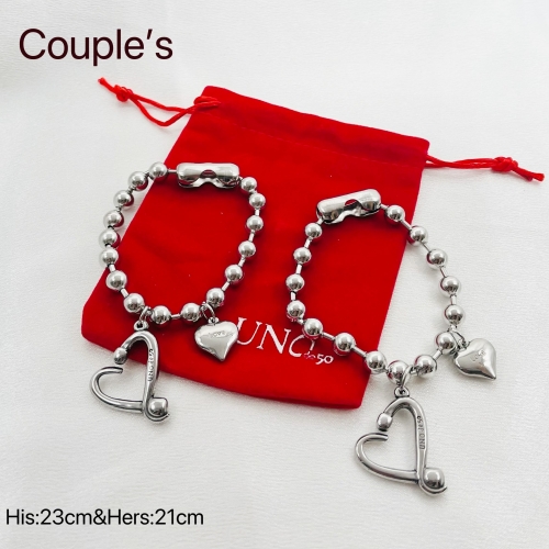 Stainless Steel uno de *50 Couple's Bracelet(2pcs)-ZN240118-P28IKL
