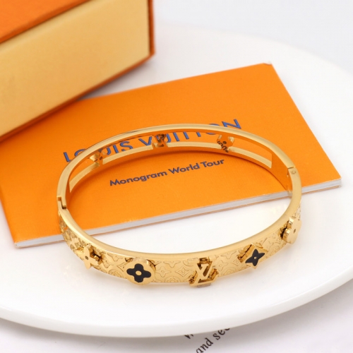 Stainless Steel Brand Bangle-HY240123-P16ROL