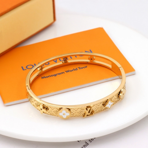 Stainless Steel Brand Bangle-HY240123-P16OIH