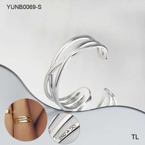 Stainless Steel UNO DE *50 Bangle-SN240222-YUNB0069-S-21.4