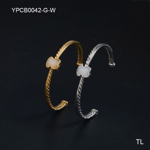 Stainless Steel Tou*s Bangle-SN240222-YPCB0042-G-W-18.9