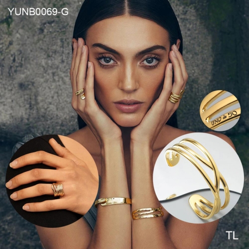 Stainless Steel UNO DE *50 Bangle-SN240222-YUNB0069-G-23.9