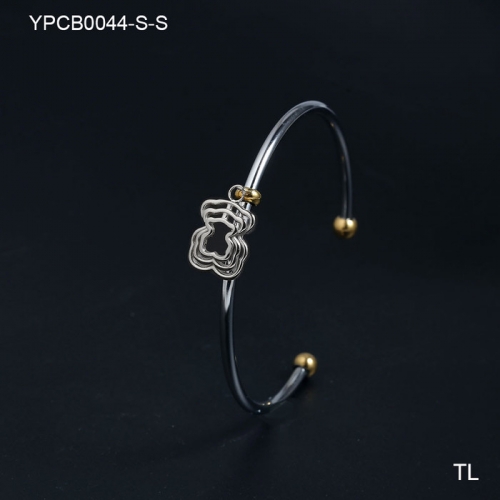 Stainless Steel Tou*s Bangle-SN240222-YPCB0044-S-S-16.5