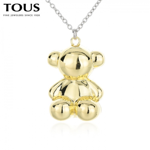 Stainless Steel Tou*s Necklace-DY240225-XL-184SG-343-24