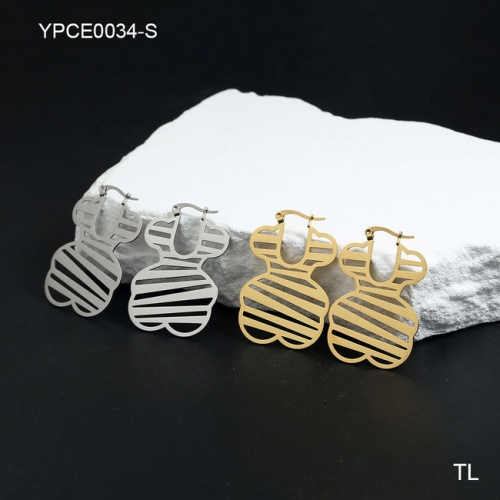 Stainless Steel Tou*s Earrings-SN240306-YPCE0034-S-15.3