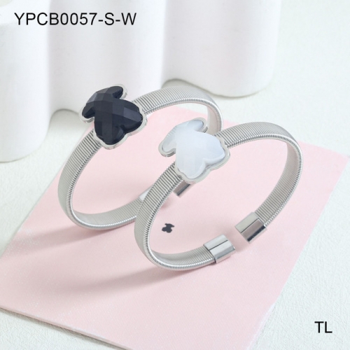 Stainless Steel Tou*s Bangle-SN240306-YPCB0057-S-W-21.4