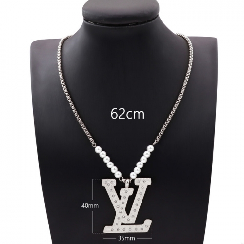 Stainless Steel Brand Necklace-HY240320-P16VLOI (2)