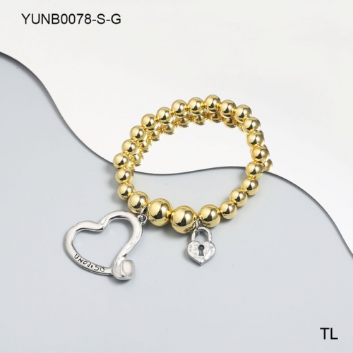 Stainless Steel UNO DE * 50 Bracelet-SN240408-YUNB0078-S-G-17.9