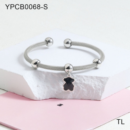 Stainless Steel Tou*s Bangle-SN240408-YPCB0068-S-14.7