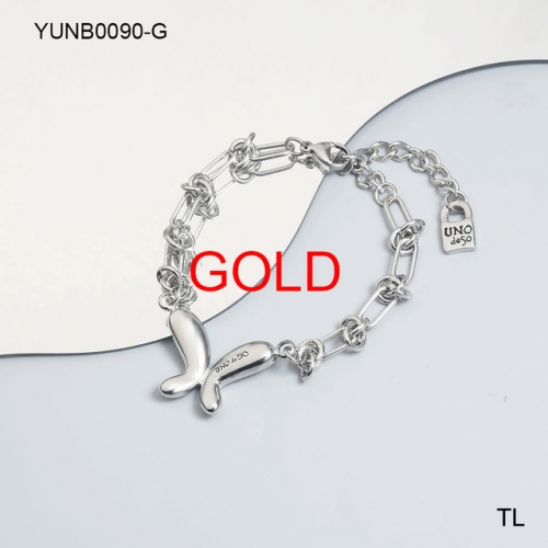 Stainless Steel UNO DE * 50 Bracelet-SN240408-YUNB0090-G-17.1