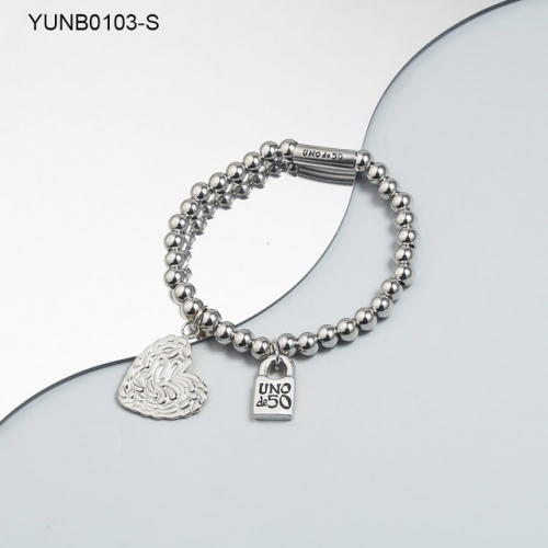 Stainless Steel UNO DE * 50 Bracelet-SN240408-YUNB0103-S-15.3