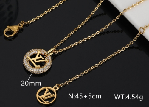 Stainless Steel Brand Necklace-DY240411-LVXL077R-300-21