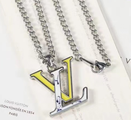 Stainless Steel Brand Necklace-DY240411-LVXL083S-257-18
