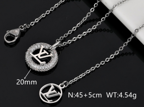 Stainless Steel Brand Necklace-DY240411-LVXL077S-271-19