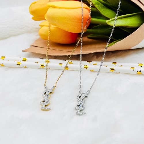 Stainless Steel Brand Necklace-ZN240415-S9.5G10.5