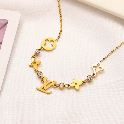 Stainless Steel Brand Necklace-YWA240416-P13BEZ