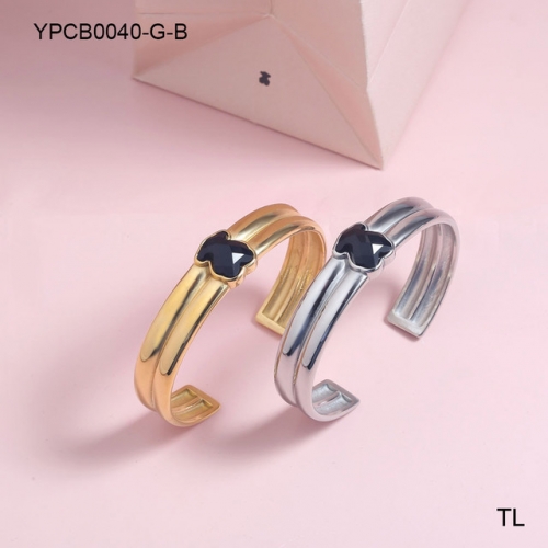 Stainless Steel Tou*s Bangle-SN240416-YPCB0040-G-B-23.7