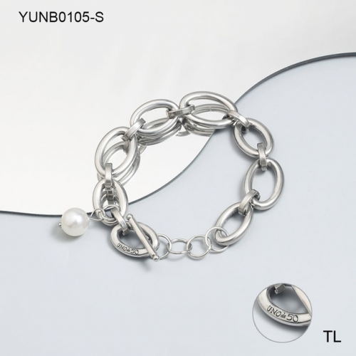 Stainless Steel UNO DE * 50 Bracelet-SN240416-YUNB0105-S-17.2