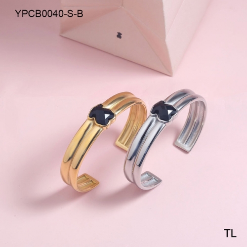 Stainless Steel Tou*s Bangle-SN240416-YPCB0040-S-B-21.4