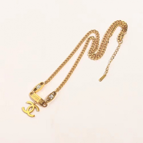 Stainless Steel Brand Necklace-YWA240416-P15.7XOO