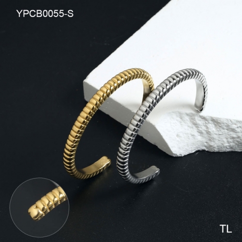 Stainless Steel Tou*s Bangle-SN240416-YPCB0055-S-16.4