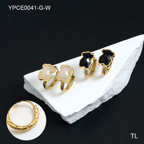 Stainless Steel Tou*s Earrings-SN240424-YPCE0041-G-W-13