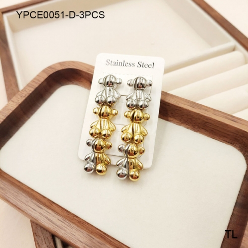 Stainless Steel Tou*s Earrings-SN240504-YPCE0051-D-3PCS-25.9