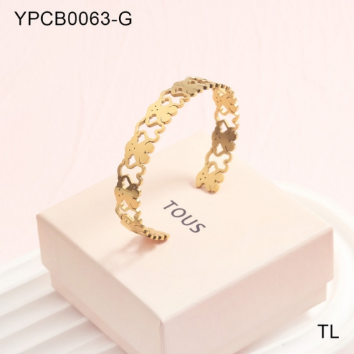 Stainless Steel Tou*s Bangle-SN240509-YPCB0063-G-15.8