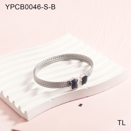 Stainless Steel Tou*s Bangle-SN240509-YPCB0046-S-B-18.6