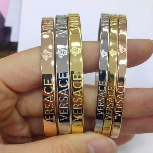 Stainless Steel Brand Bangle-HY240524-P24LOV