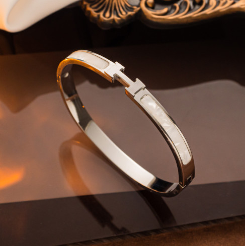 Stainless Steel Brand Bangle-NB240527-P12JRT