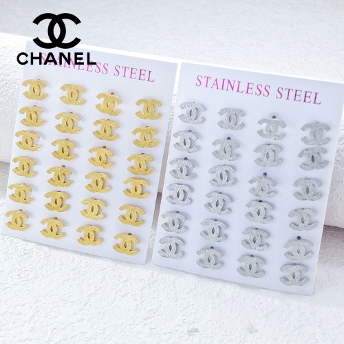 Stainless Steel Brand Earrings-HY2406041-S24G26