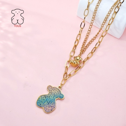 Stainless Steel Tou*s Necklace-HY240702-P20BB9A
