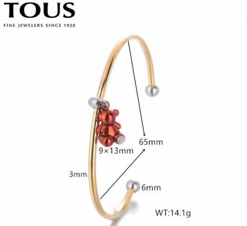 Stainless Steel Tou*s Bangle-DY240710-SL-246GO-286-20