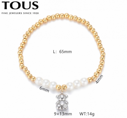 Stainless Steel Tou*s Bracelet-DY240710-SL-252GS-243-17