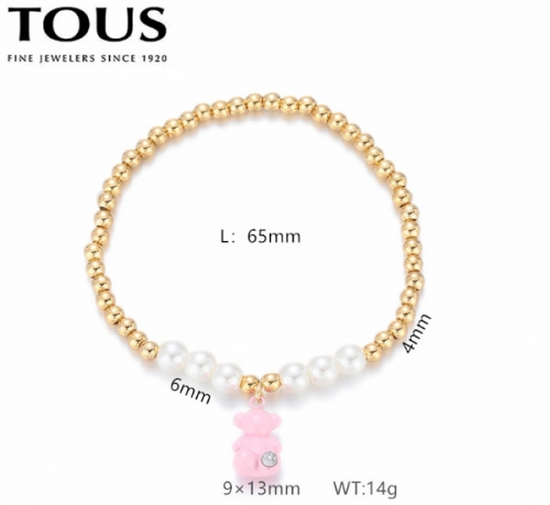 Stainless Steel Tou*s Bracelet-DY240710-SL-265GP-243-17