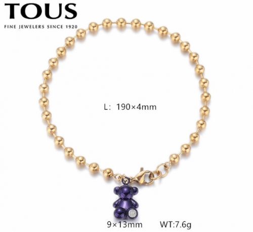 Stainless Steel Tou*s Bracelet-DY240710-SL-273GP-200-14