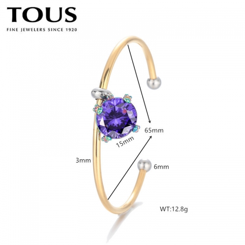 Stainless Steel Tou*s Bangle-DY240710-SL-234G-271-19