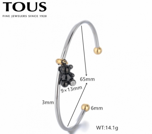 Stainless Steel Tou*s Bangle-DY240710-SL-241SB-257-18